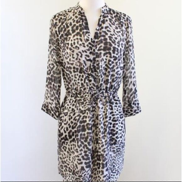 Vince Camuto Leopard Animal Print Dress - Picture 4 of 11